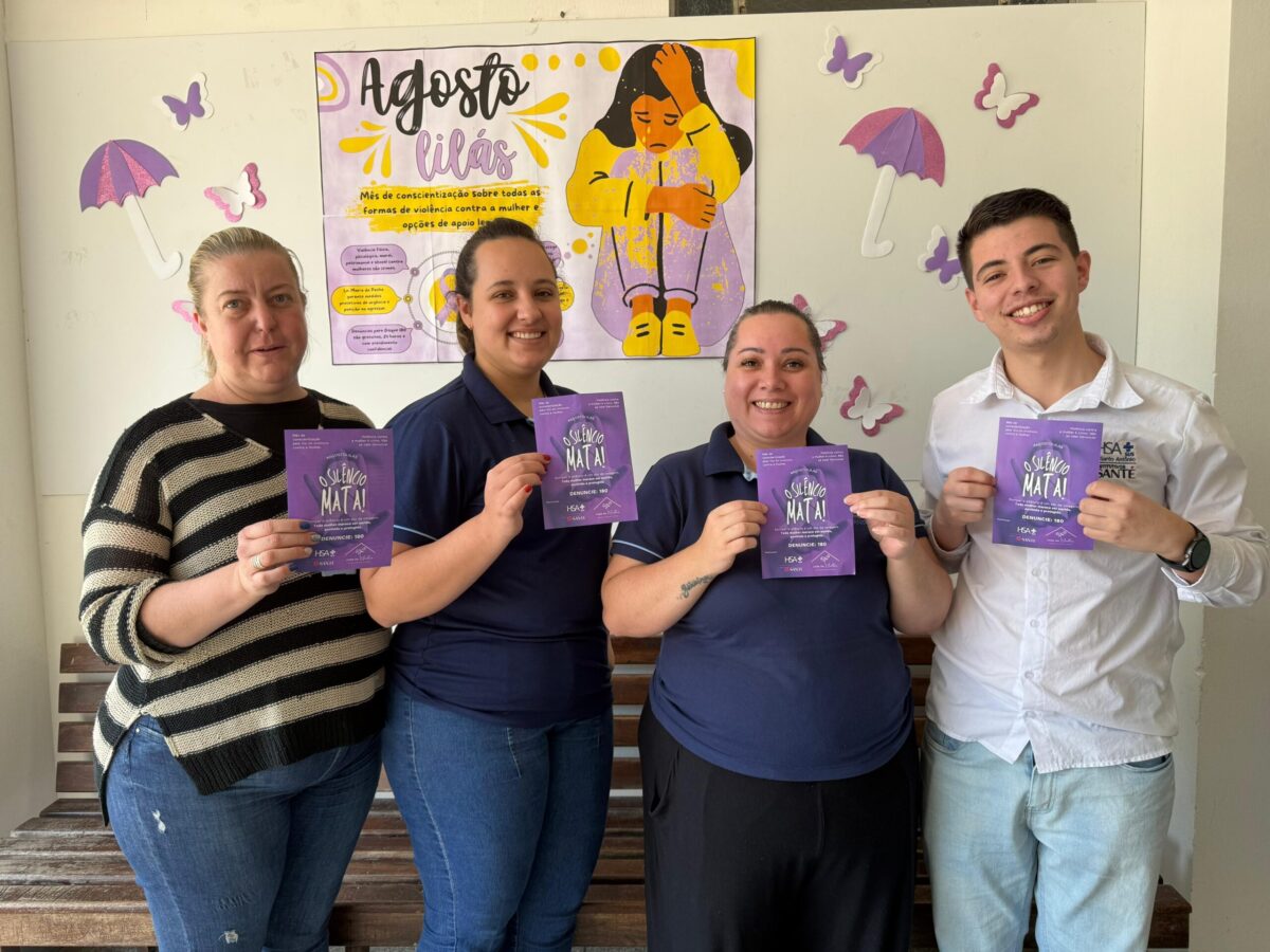 Campanha Agosto Lilás: HSA-Santé promove conscientização sobre violência contra a mulher