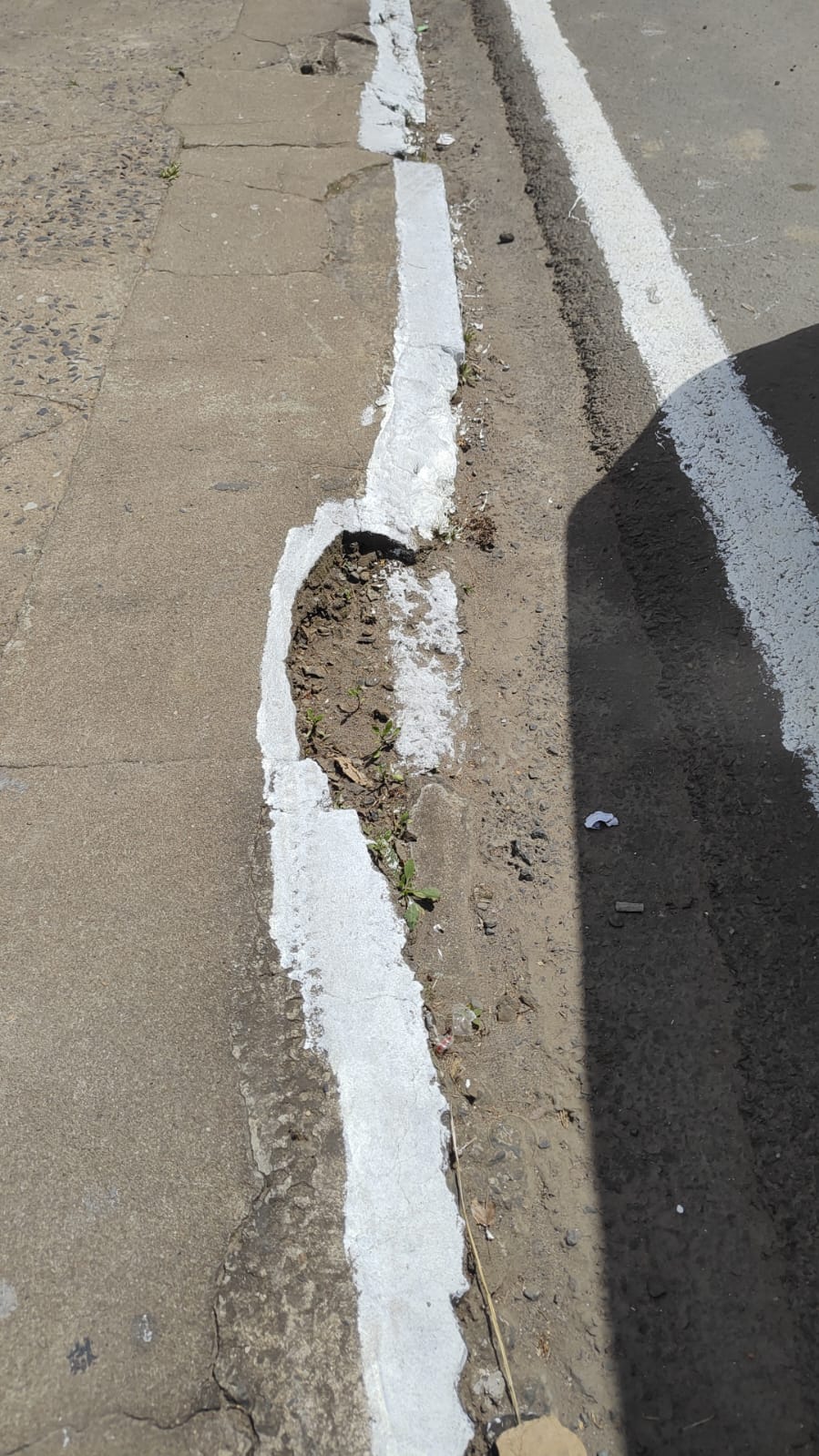 Em Papanduva, pintura de rua desvia até de buraco na calçada e vira atração