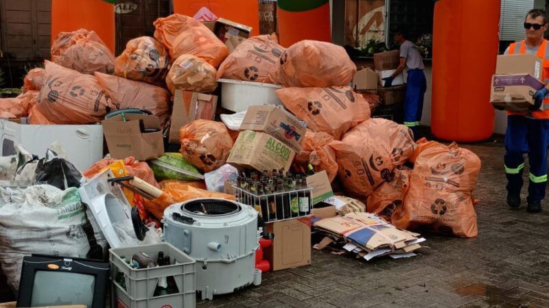 Câmbio Verde arrecada mais de 7 toneladas de recicláveis no bairro Serra Alta
