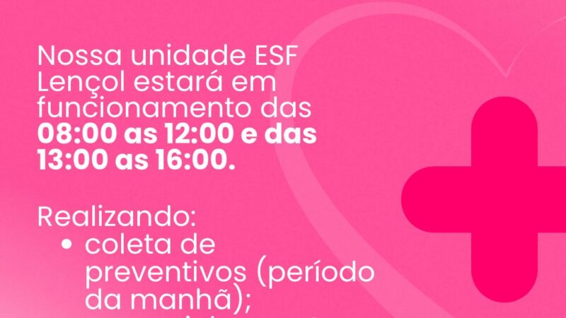 ESF Lençol promove neste sábado um dia especial de cuidado com as mulheres