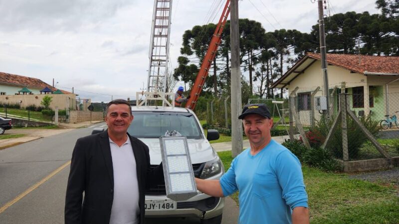 Campo Alegre inicia substituição de lâmpadas de vapor de sódio por LED em Fragosos