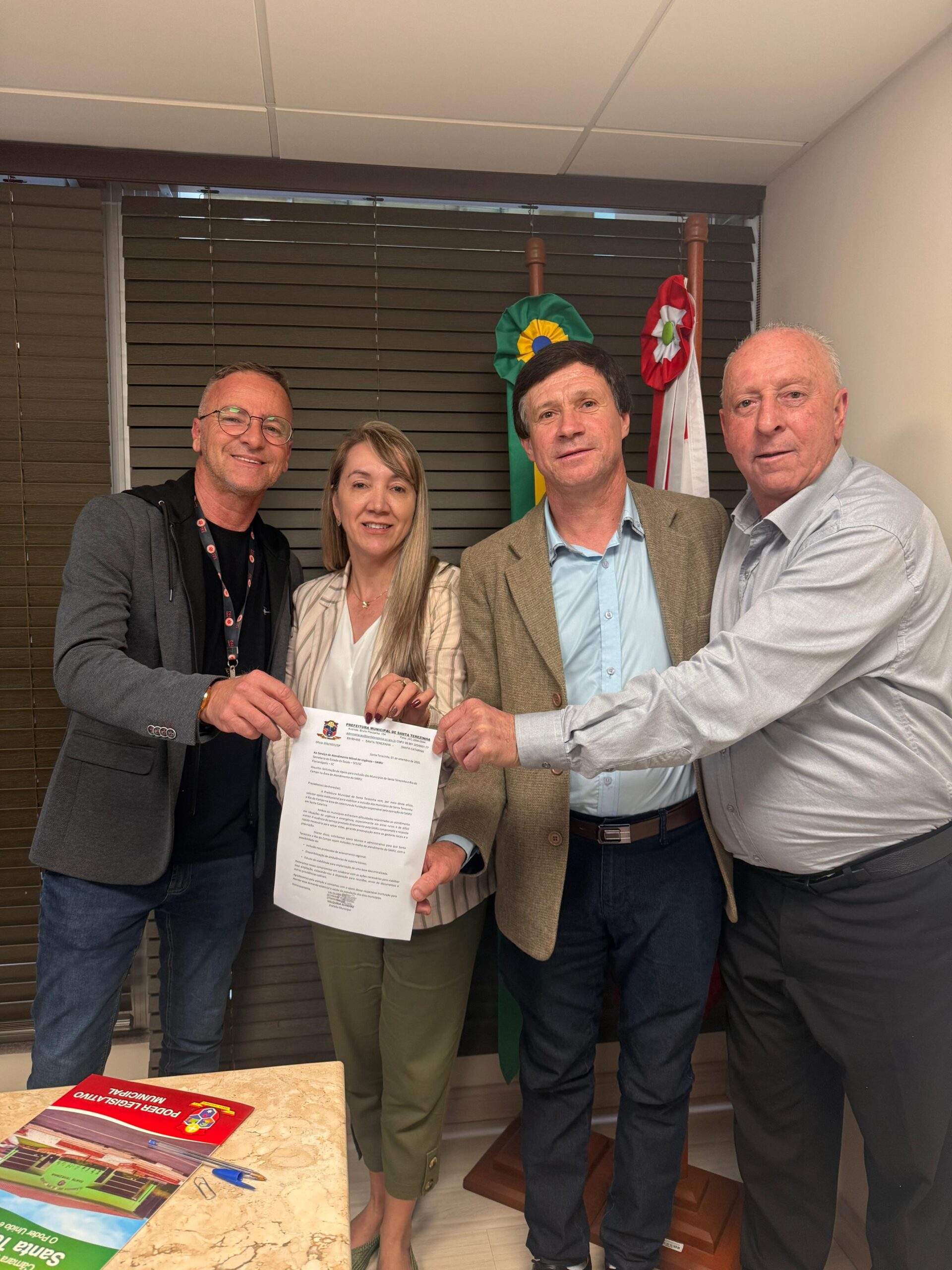 Deputado Oscar Gutz articula implantação do SAMU em Santa Terezinha