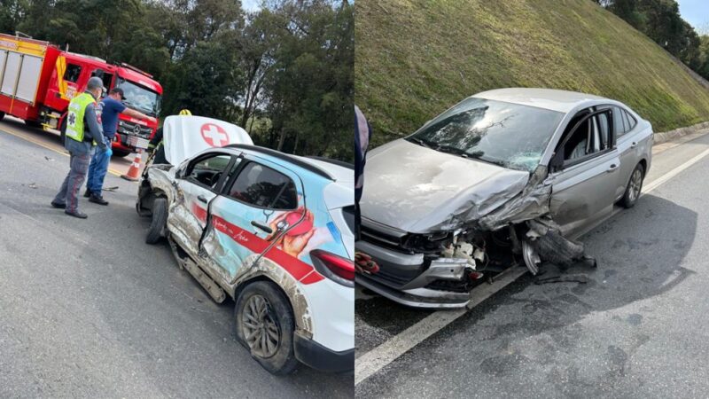 Acidente envolvendo quatro veículos deixa dois feridos na BR 116