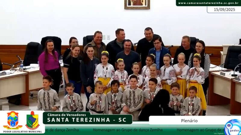Santa Terezinha celebra vitória do Grupo de Dança Zemlha com Moção de Aplauso