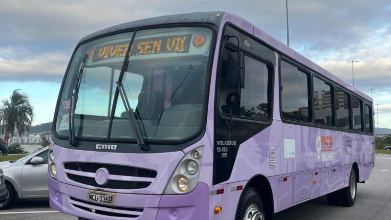 Ônibus Lilás chega a São Bento do Sul com ações de combate à violência contra a mulher