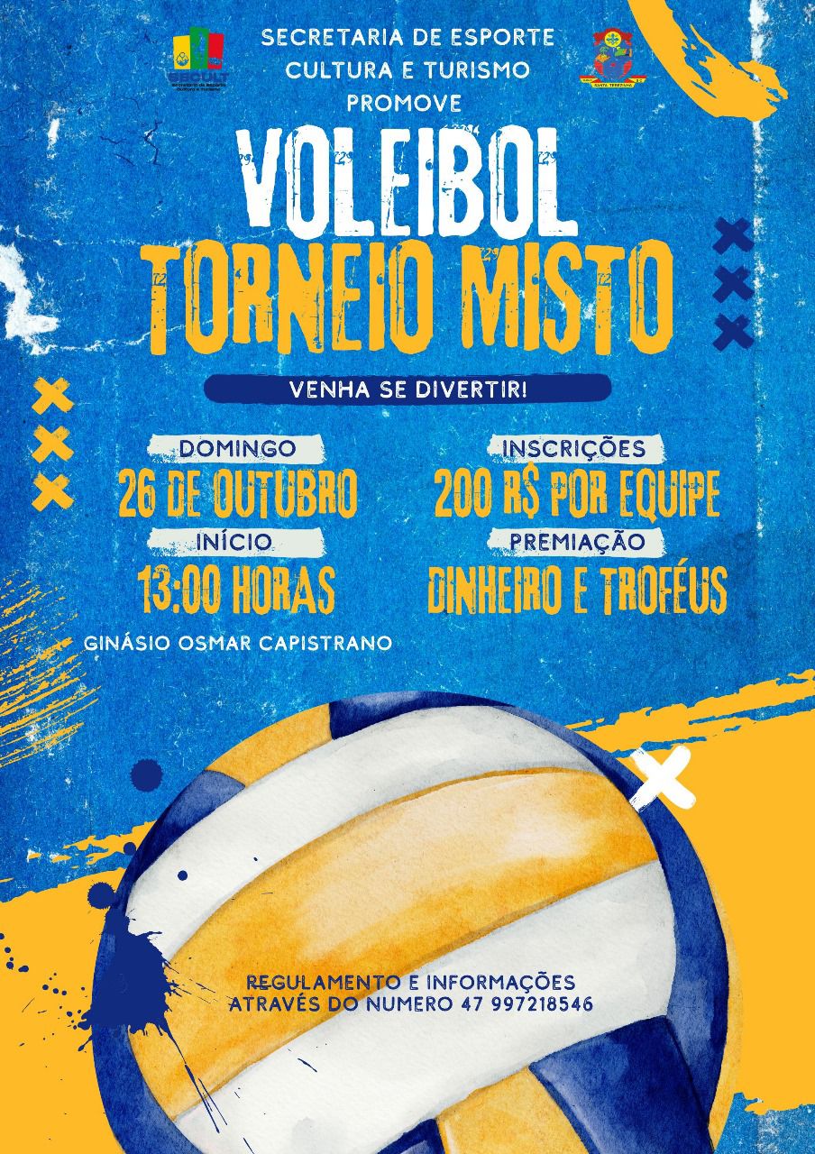 Santa Terezinha promove Torneio de Voleibol Misto neste domingo