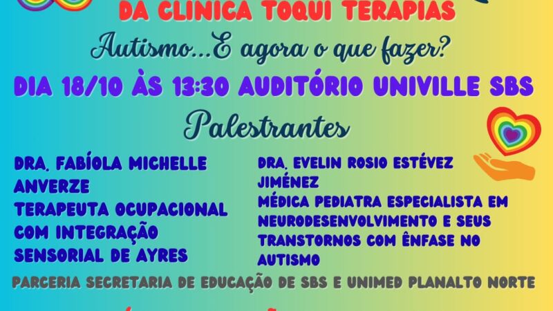 São Bento do Sul sedia 1º Simpósio sobre Autismo no dia 18 de outubro