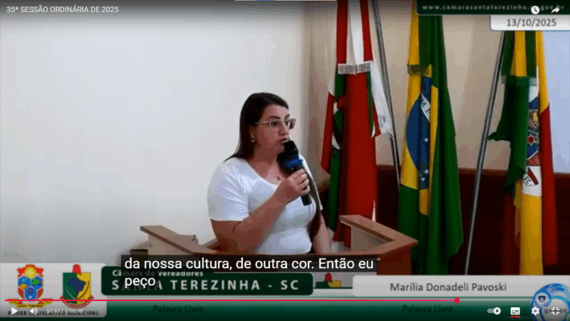 Vereadora Marília destaca Dia dos Professores e faz apelo por respeito às mulheres em unidades de saúde de Santa Terezinha