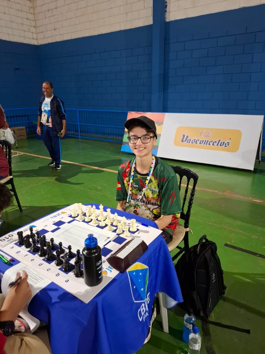 Talento são-bentense representa Santa Catarina nos Jogos Escolares Brasileiros de Xadrez