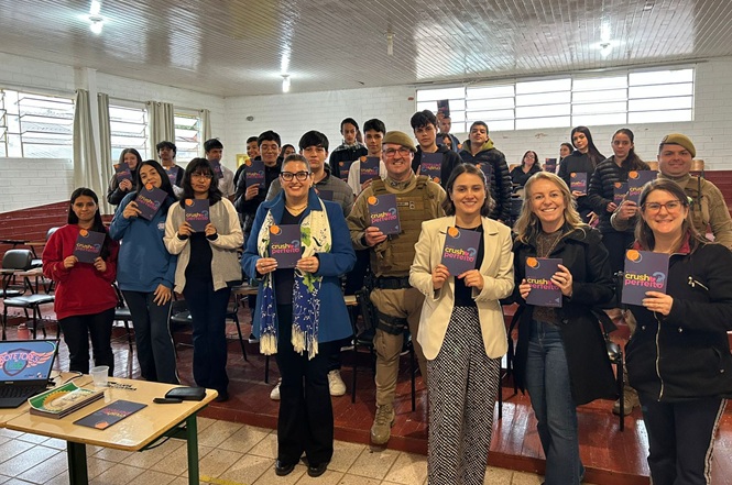 “Protetores do Lar” mobiliza estudantes contra a violência doméstica em Curitibanos