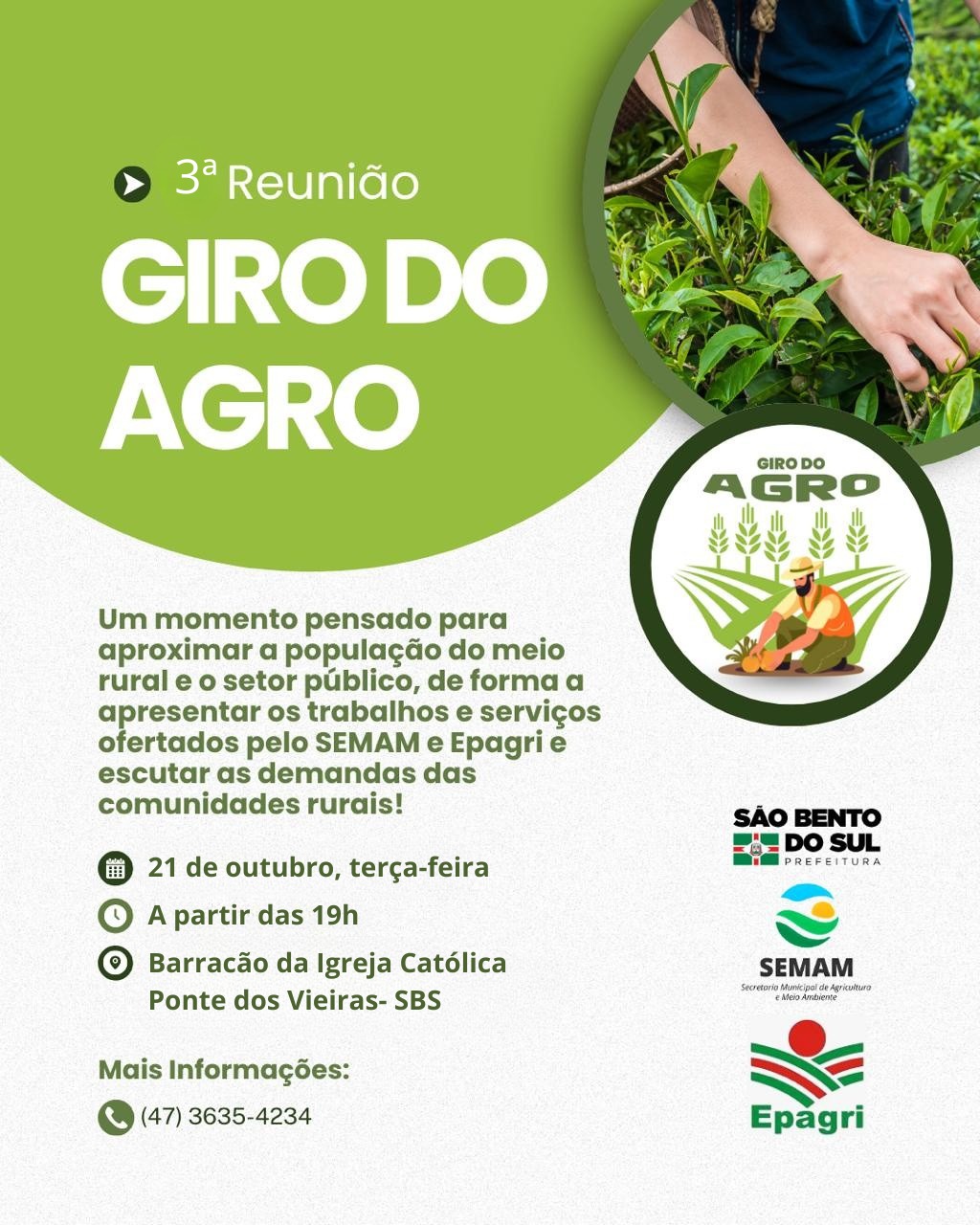 3ª edição do Giro do Agro acontece nesta terça-feira (21)