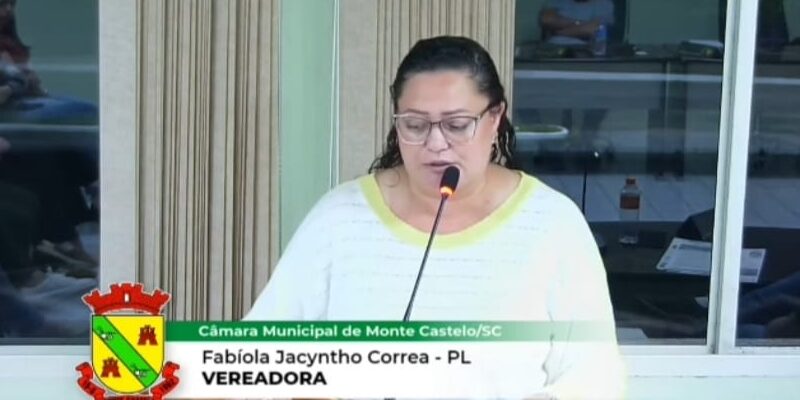 Vereadora de Monte Castelo critica fala de senador e defende valorização das mulheres