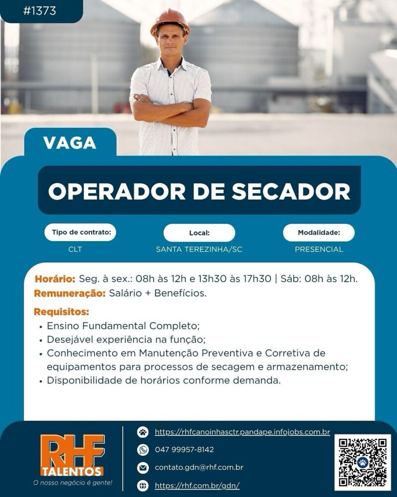 Santa Terezinha: Oportunidade de emprego