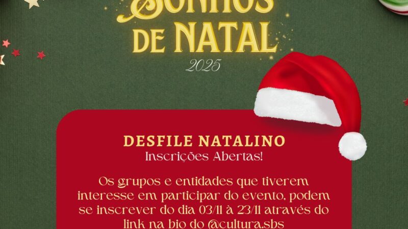 São Bento do Sul abre inscrições para o Desfile de Natal 2025