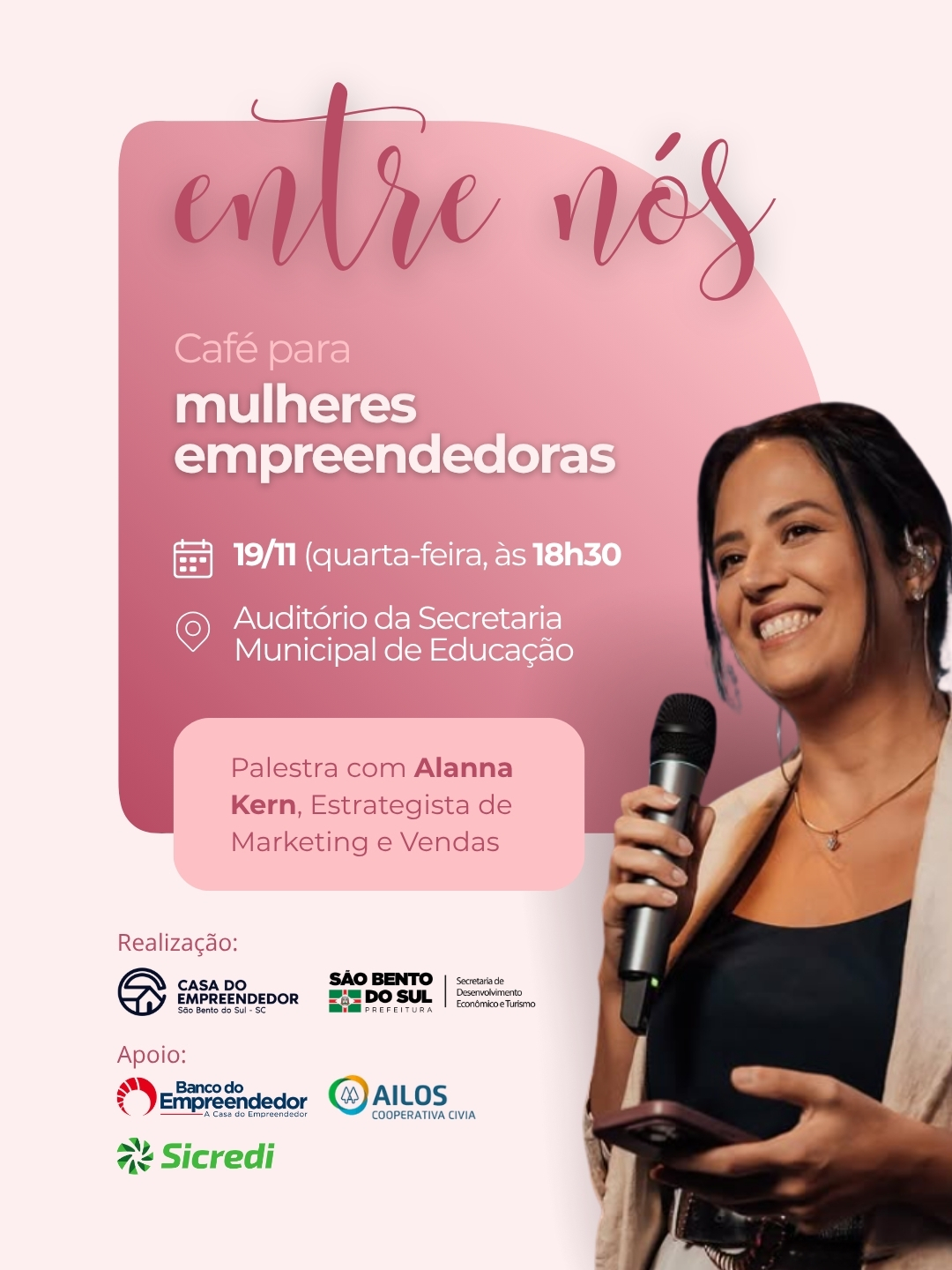 São Bento do Sul promove café especial para mulheres empreendedoras no Dia do Empreendedorismo Feminino