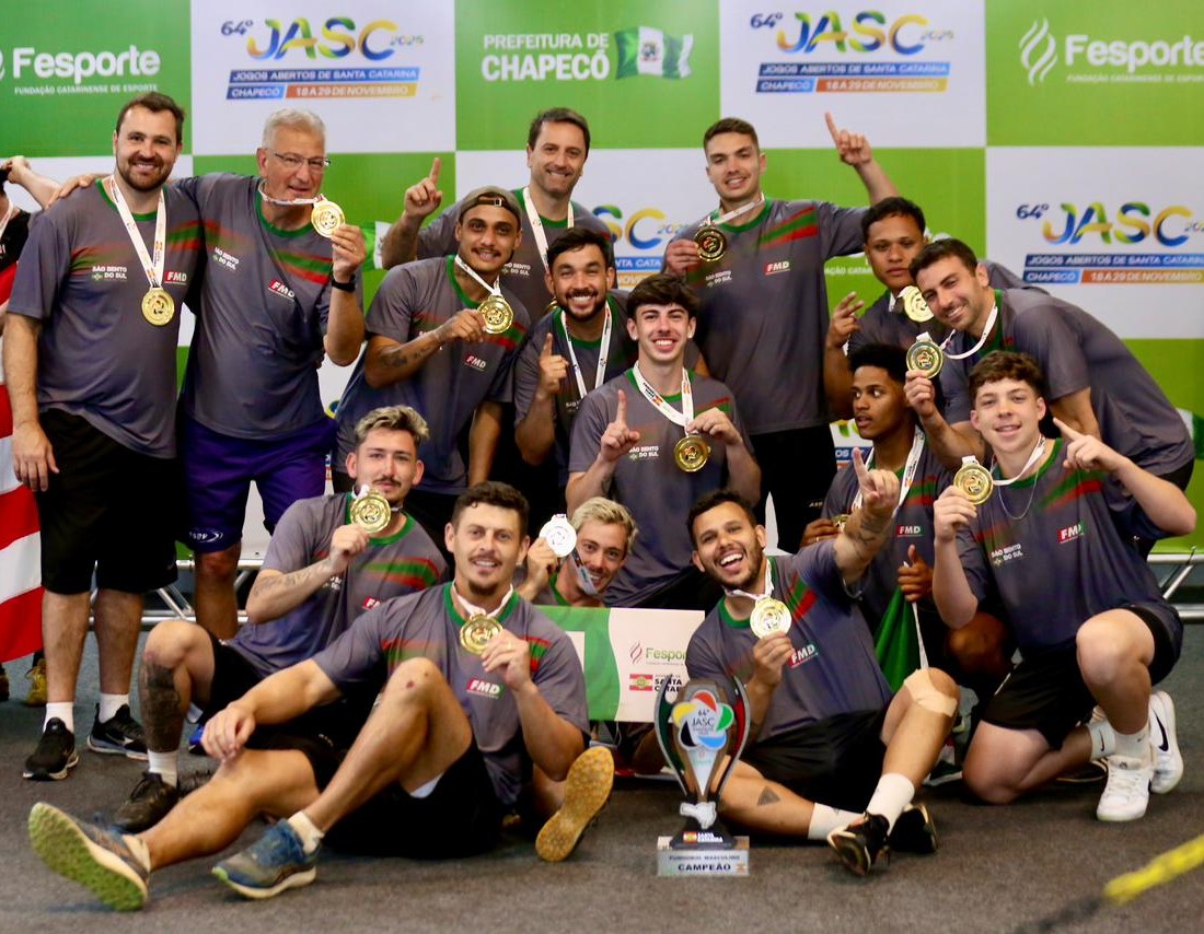 Punhobol de São Bento do Sul conquista bicampeonato invicto nos Jasc 2025