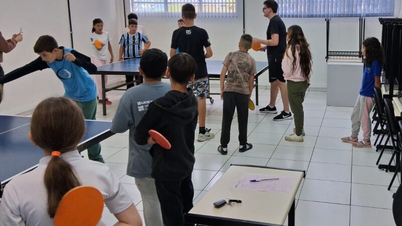 UDESC transforma paixão pelo tênis de mesa em oportunidade para crianças atendidas pelos CRAS de São Bento do Sul
