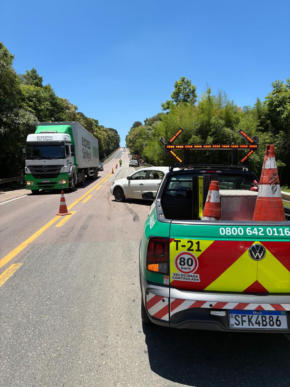 Colisão na BR-116 em Monte Castelo deixa mãe e filha feridas e mobiliza equipes de socorro
