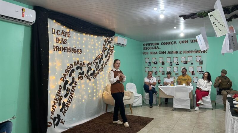 II Café das Profissões inspira estudantes da EEB Francisco Nicolau Fuck, em Monte Castelo