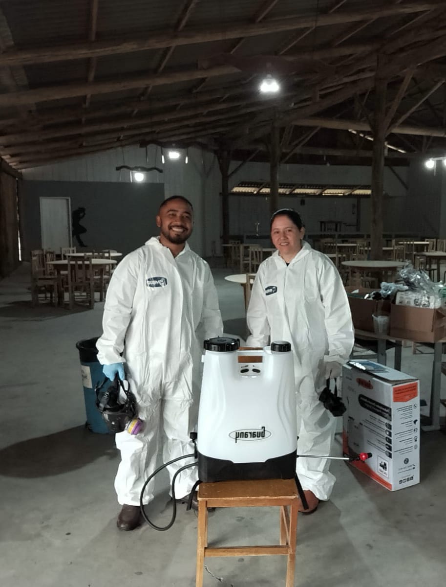 Centro de Eventos de Monte Castelo recebe aplicação de inseticida contra o mosquito da dengue