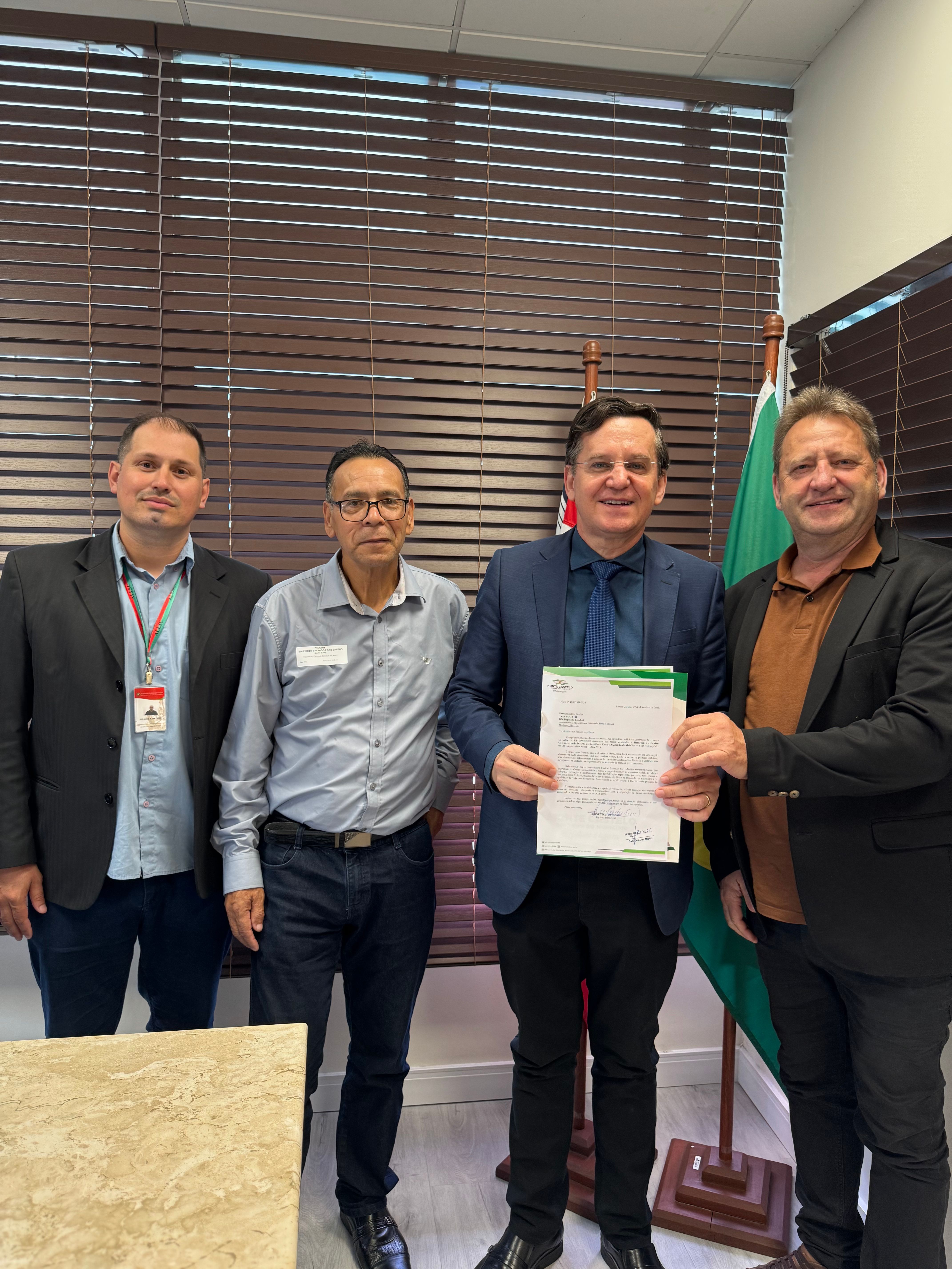 Prefeito de Monte Castelo anuncia emenda de R$ 250 mil para reforma de Centro Comunitário