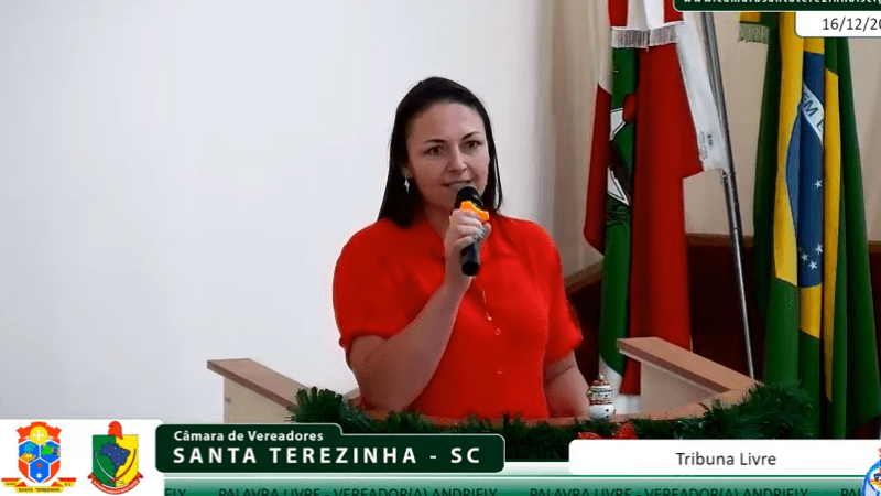 Vereadora Andriely cruza limites, expõe cidadão e criança e mancha última sessão do ano