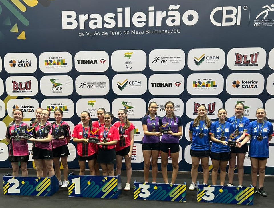 Atletas de São Bento do Sul se destacam no Campeonato Brasileiro de Verão de Tênis de Mesa