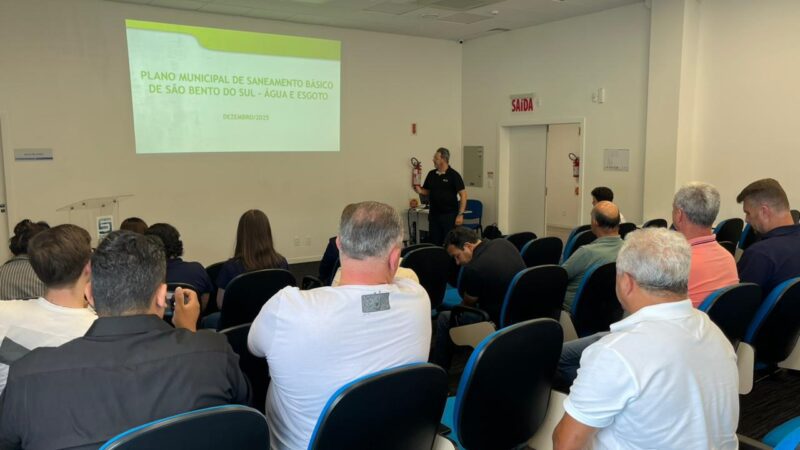 Audiência pública apresenta Plano Municipal de Saneamento Básico de São Bento do Sul