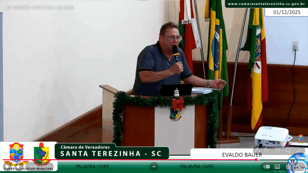 Vereador Evaldo Bauer explode em plenário e cobra prefeita Valquíria: “Se não prestar contas, vamos ao Ministério Público”