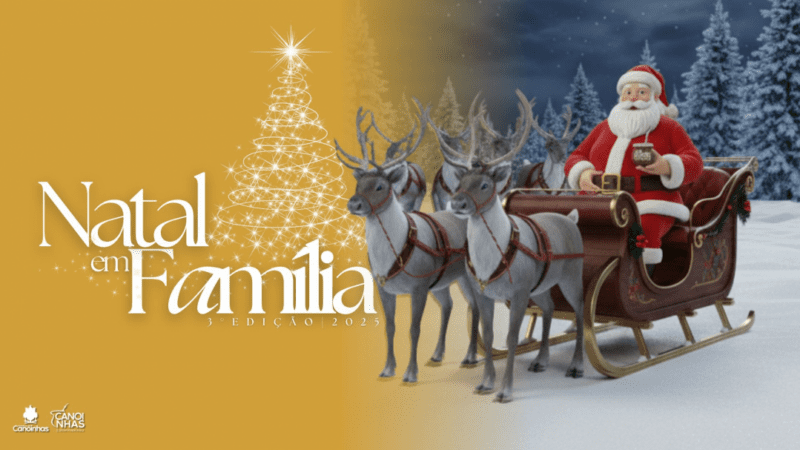 Passeio de trenzinho gratuito é atração do Natal em Família de Canoinhas