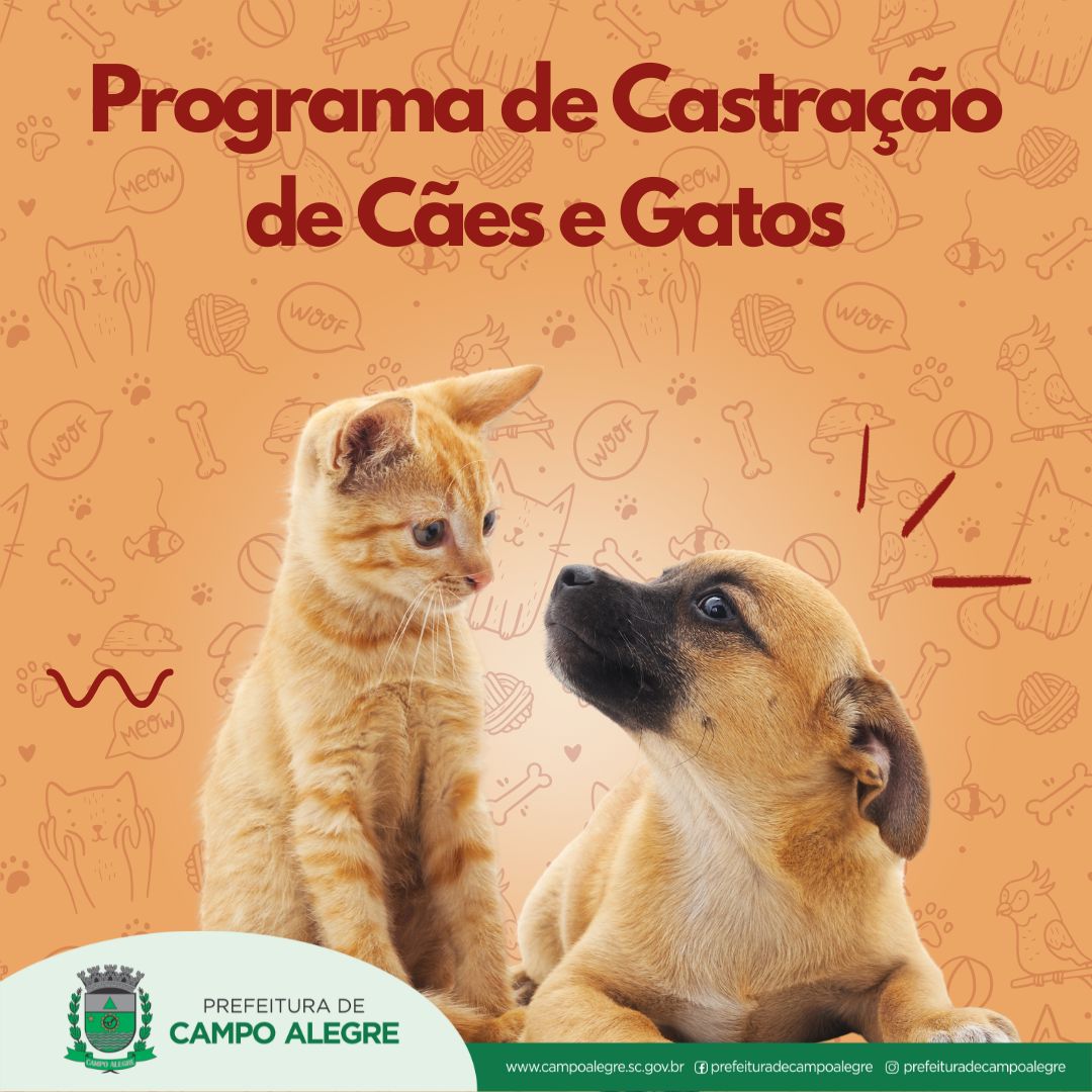 Prefeitura de Campo Alegre Abre Inscrições Para Castração de Cães e Gatos Com Unidade Móvel Veterinária