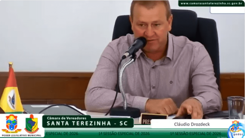 Cláudio Drozdeck presidirá momento histórico e convida a população para decisão que pode transformar o futuro de Santa Terezinha