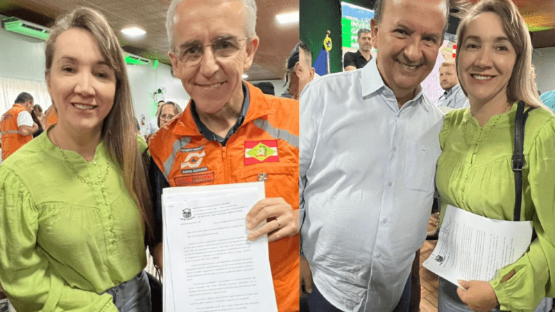 Prefeita Valquíria Schwarz busca recursos do Estado para construção de pontes e reforço na segurança da população