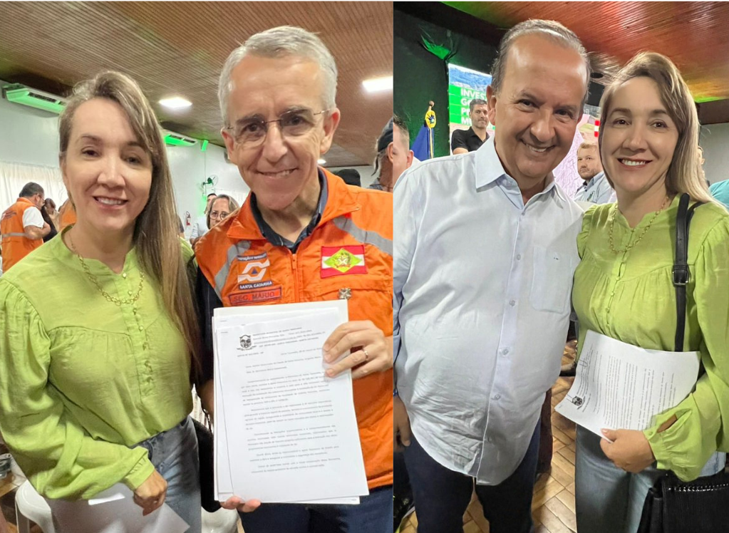 Prefeita Valquíria Schwarz busca recursos do Estado para construção de pontes e reforço na segurança da população