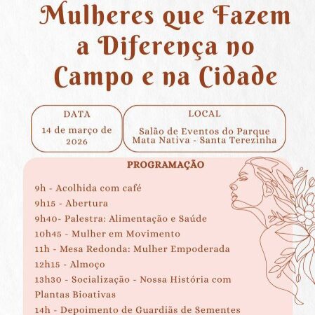2º Encontro de Mulheres do Vale Oeste destaca protagonismo feminino no campo e na cidade em Santa Terezinha