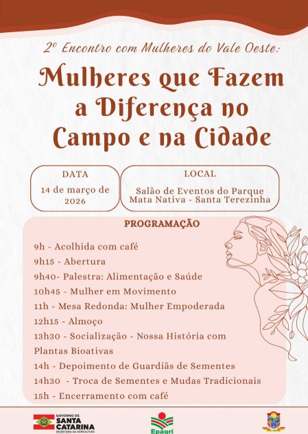 2º Encontro de Mulheres do Vale Oeste destaca protagonismo feminino no campo e na cidade em Santa Terezinha