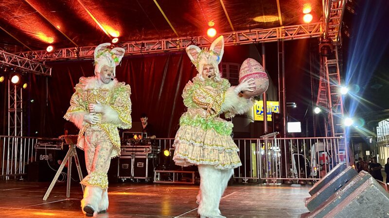 Abertura da programação de Páscoa encanta público e reúne famílias em São Bento do Sul
