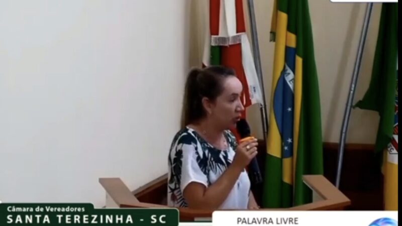 Prefeita destaca investimentos em agricultura, saúde e infraestrutura durante sessão na Câmara de Santa Terezinha