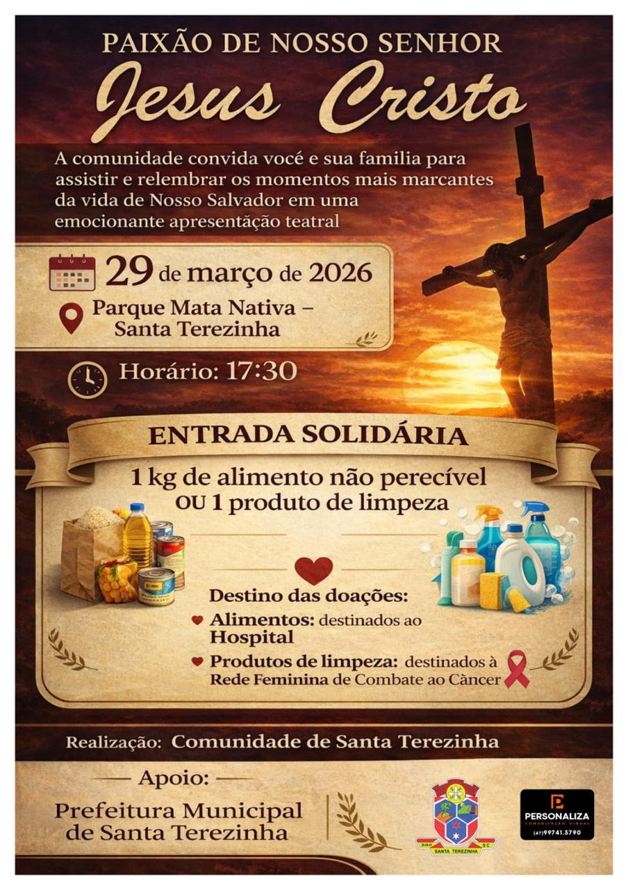 Santa Terezinha se prepara para uma noite de fé, emoção e solidariedade com a encenação da Paixão de Cristo
