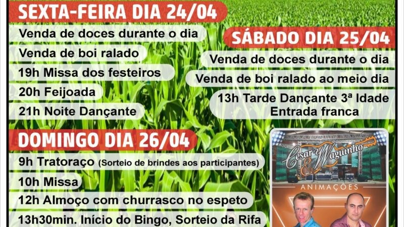 Santa Terezinha promove Festa da Colheita 2026 com programação diversificada