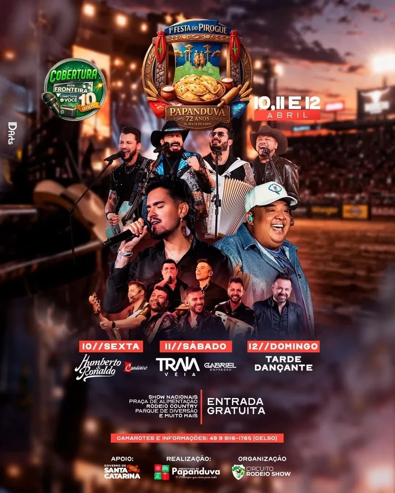 Festa do Pierogi começa hoje e promete movimentar Papanduva até domingo