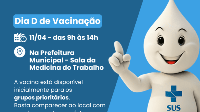 A Prefeitura de São Bento do Sul, por meio da Secretaria de Saúde, promove neste sábado (11) uma campanha de vacinação voltada aos grupos prioritários.