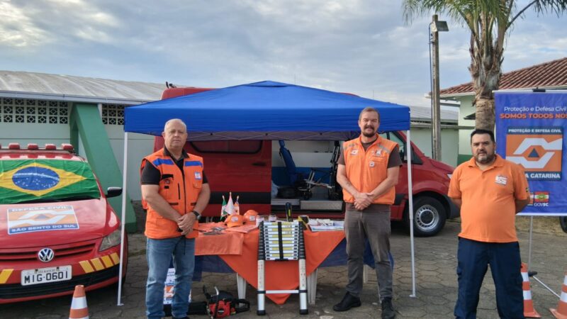 Prefeitura de São Bento do Sul participa do evento “Família na Escola” com ações da Defesa Civil
