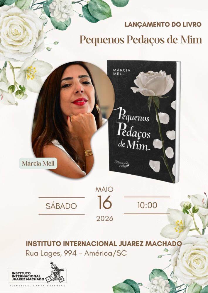 Instituto Internacional Juarez Machado recebe lançamento do livro “Pequenos Pedaços de Mim” neste sábado