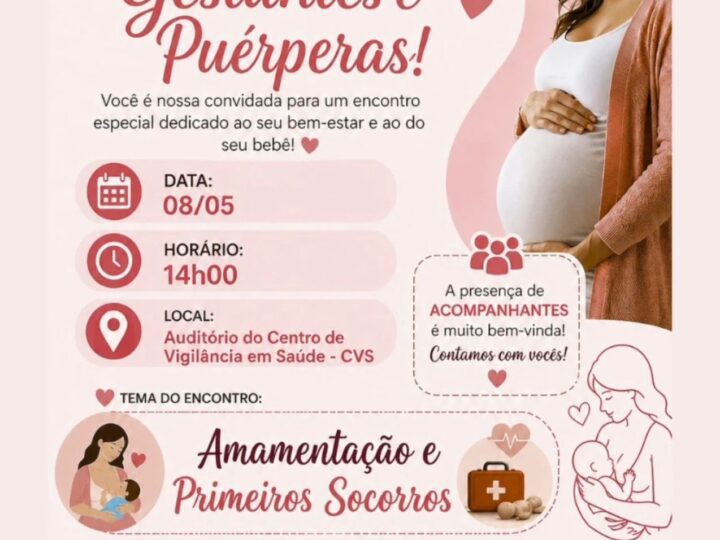 Encontro orienta gestantes e puérperas sobre amamentação e primeiros socorros em São Bento do Sul