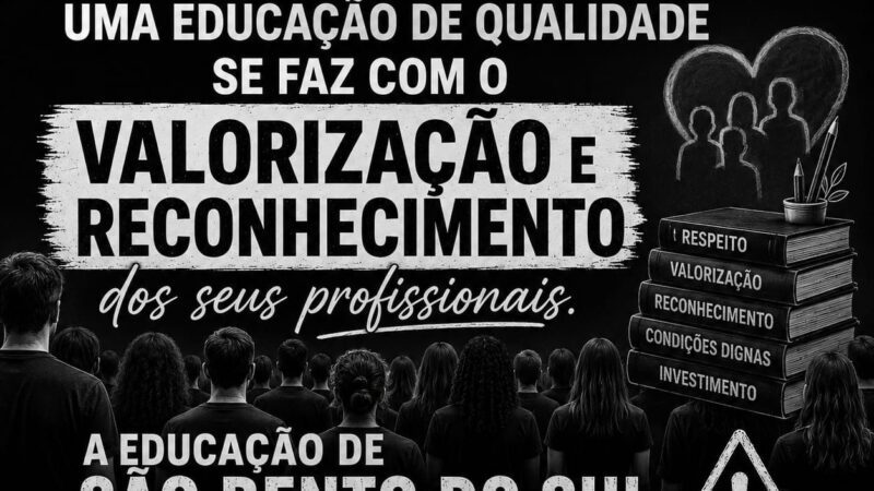 “Use roupas pretas”: educação de São Bento do Sul organiza ato de protesto