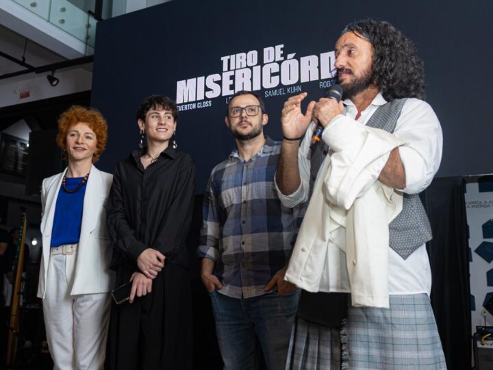 Sucesso de público e celebração marcaram o lançamento de Tiro de Misericórdia no Instituto Internacional Juarez Machado com Robson Rodrigues no elenco