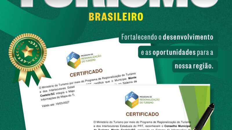 Monte Castelo conquista inclusão no Mapa do Turismo Brasileiro