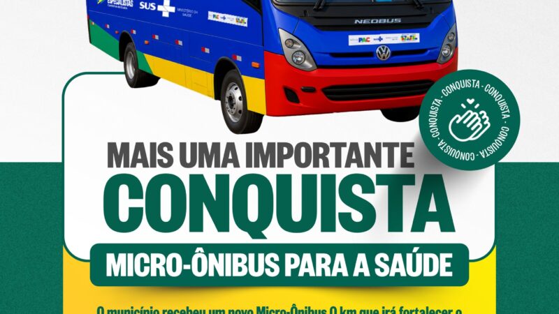 Novo micro-ônibus reforça transporte de pacientes e amplia atendimento na saúde de Monte Castelo