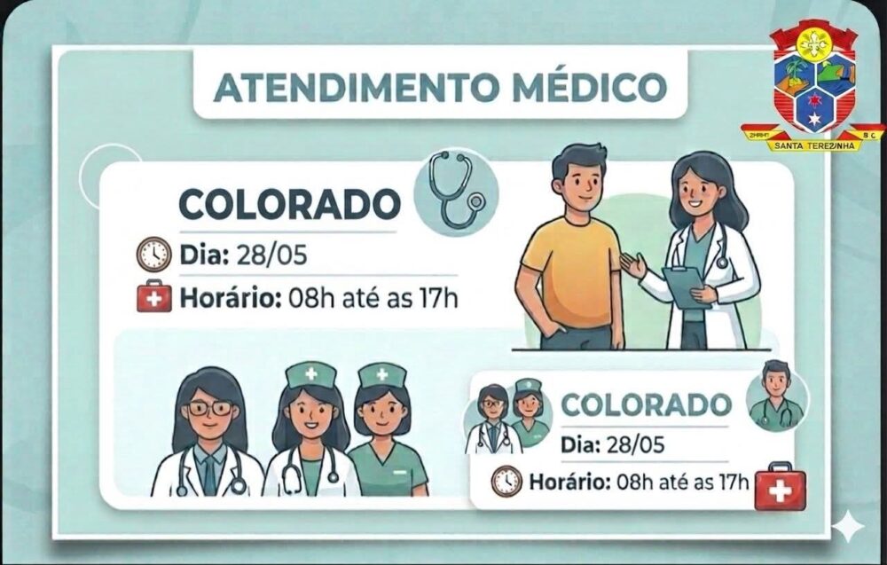 Atendimento médico será realizado na localidade de Colorado em Santa Terezinha